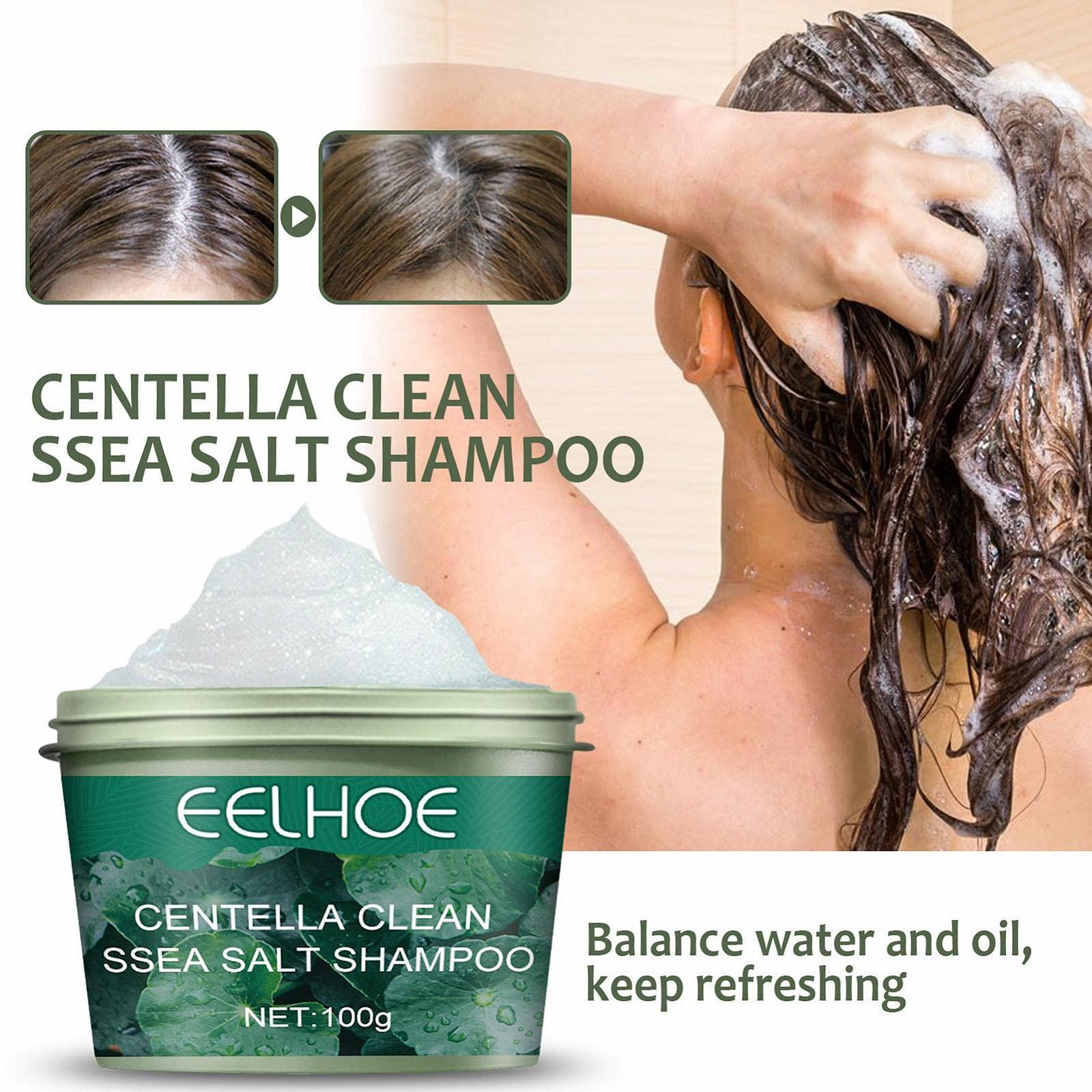 Шампунь Sea Salt Centella Scalp Cleansing Hair Refreshing Oil Control Зелений 100 г, фото №9