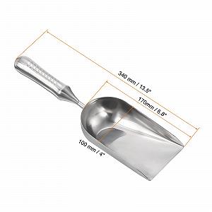 Лопата совковая садовый PATIKIL 34.3 см, лопата квадратная из нержавеющей стали, серебристый synthetic.ua - Фото 1