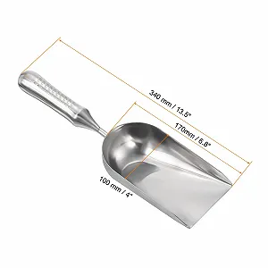 Лопата совковая садовый PATIKIL 34.3 см, лопата квадратная из нержавеющей стали, серебристый synthetic.ua - Фото 1