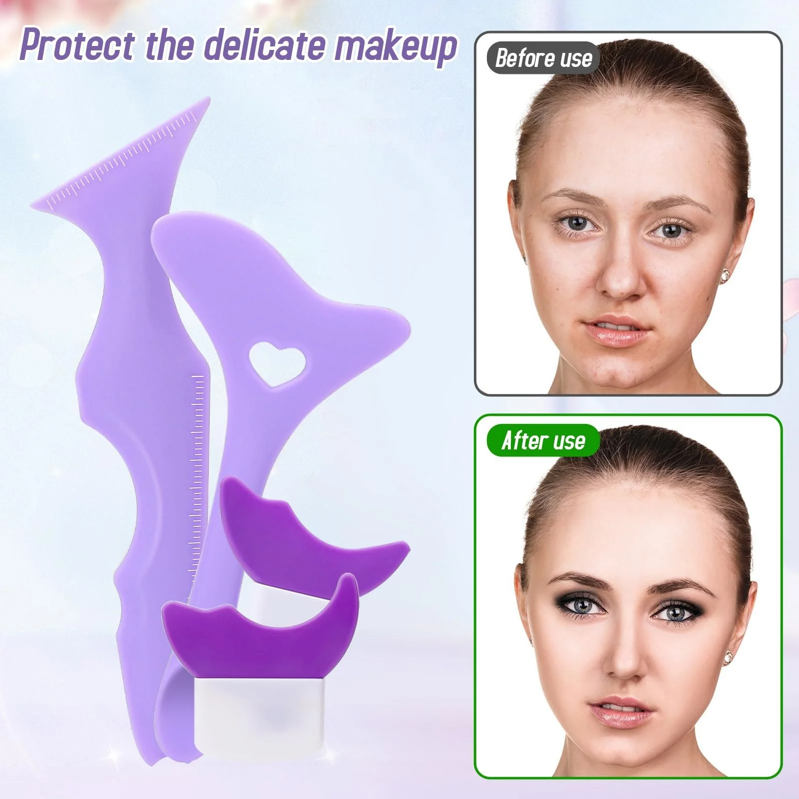 Шаблони силіконові для нанесення підводки універсальні для початківців, фото №5 Шаблони силіконові для нанесення підводки універсальні для початківців, фото №5