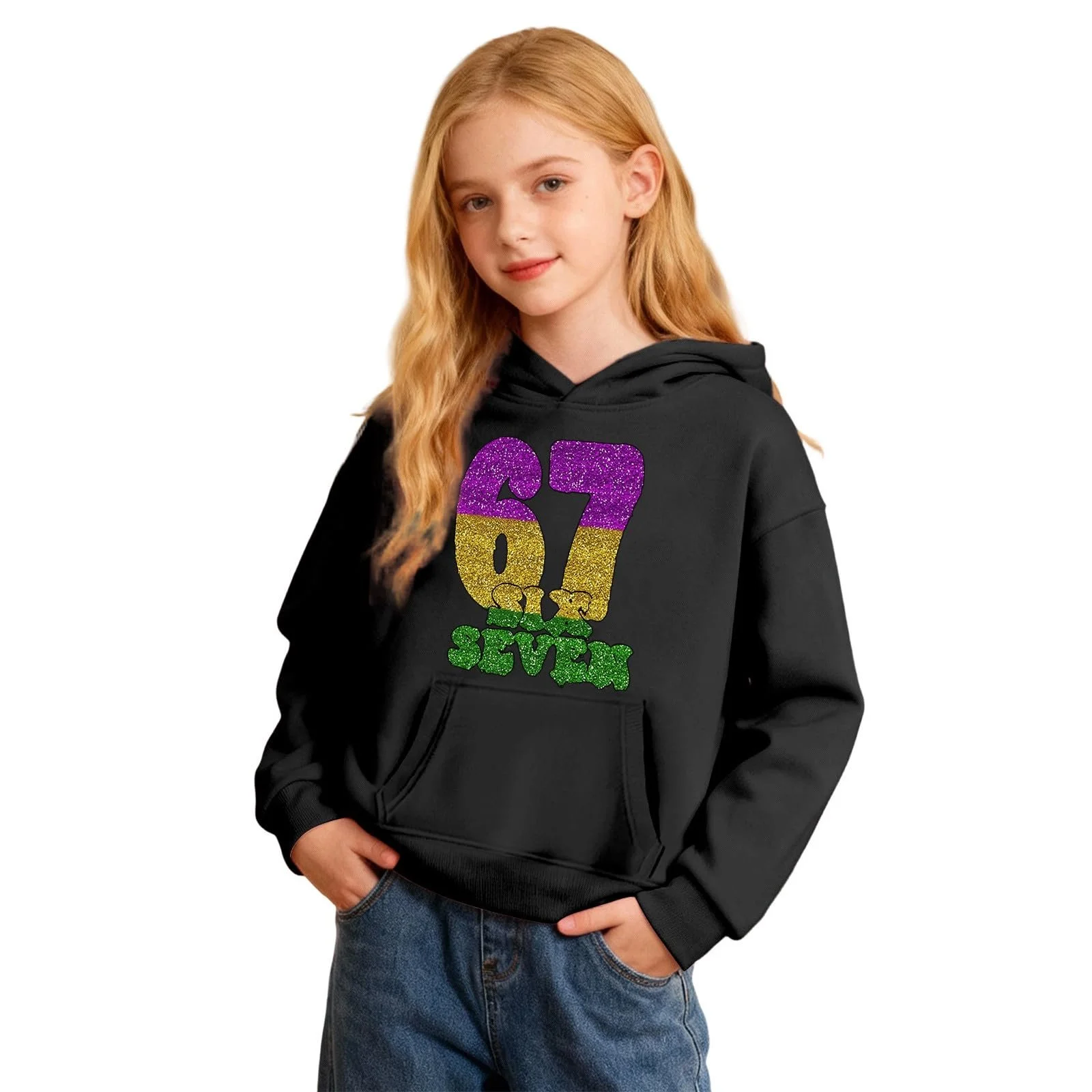 Дівчачий худі з карнавальним візерунком, фото №1