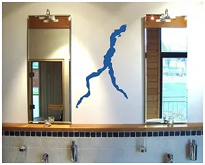 Наклейка на стіну Samunshi® Comer See 37 x 60 см чорна. synthetic.ua - Фото 1