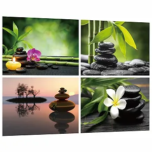 Набір наклейок на стіну Zen Stones Квіти та Спа 4 шт. 50 x 35 см - Фото 1