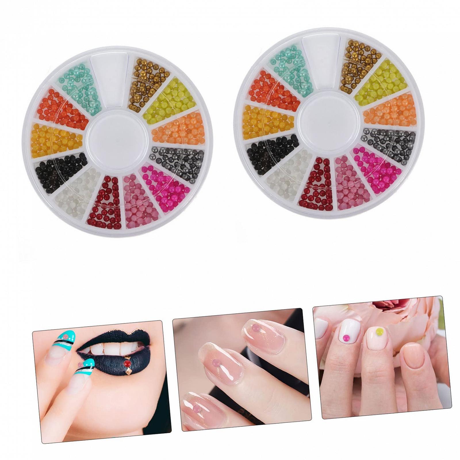 Бисер для ногтей 2 коробки, аксессуары для украшения ювелирных изделий, ручной работы, дизайн ногтей, маникюр, блестки, пайетки, пластик, фото №7