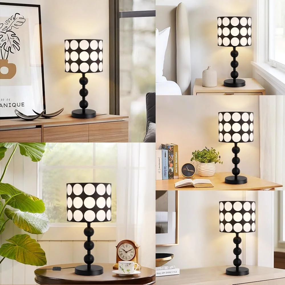 Настільна лампа ELINKUME Сучасна Приліжкова 3 колірні температури 50 см Чорна, фото №6