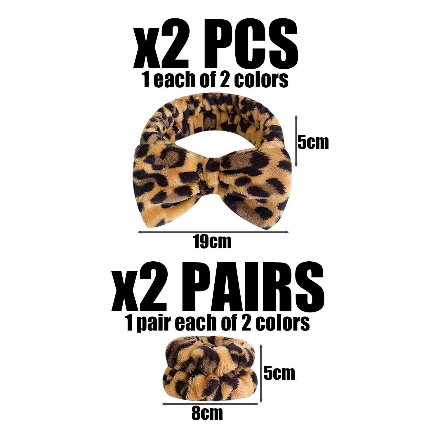 Набір: Пов'язка на голову 2 шт, Браслет 2 пари, фото №2