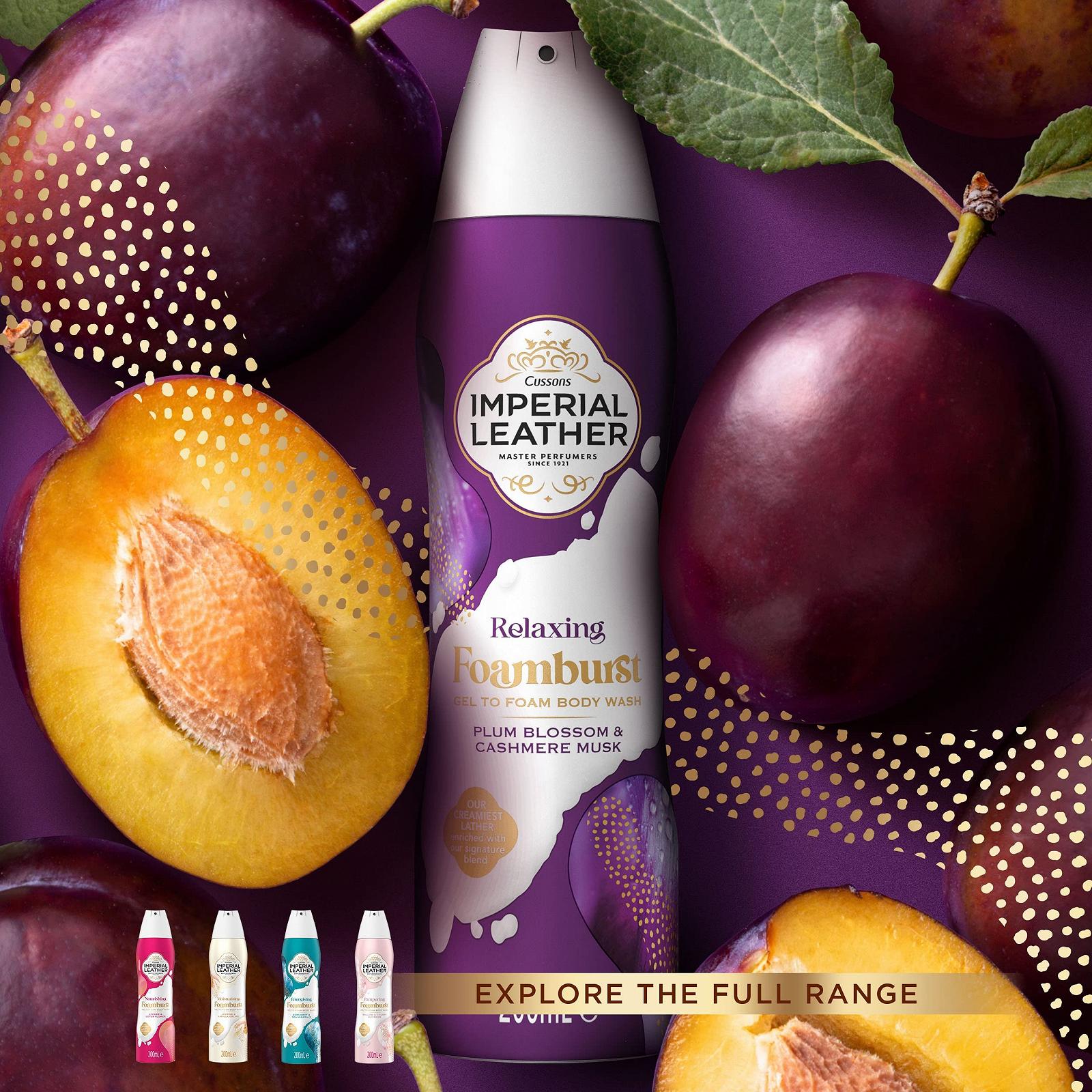 Гель для душу Imperial Leather Foamburst Plum Blossom and Cashmere Musk 6 шт, фото №8