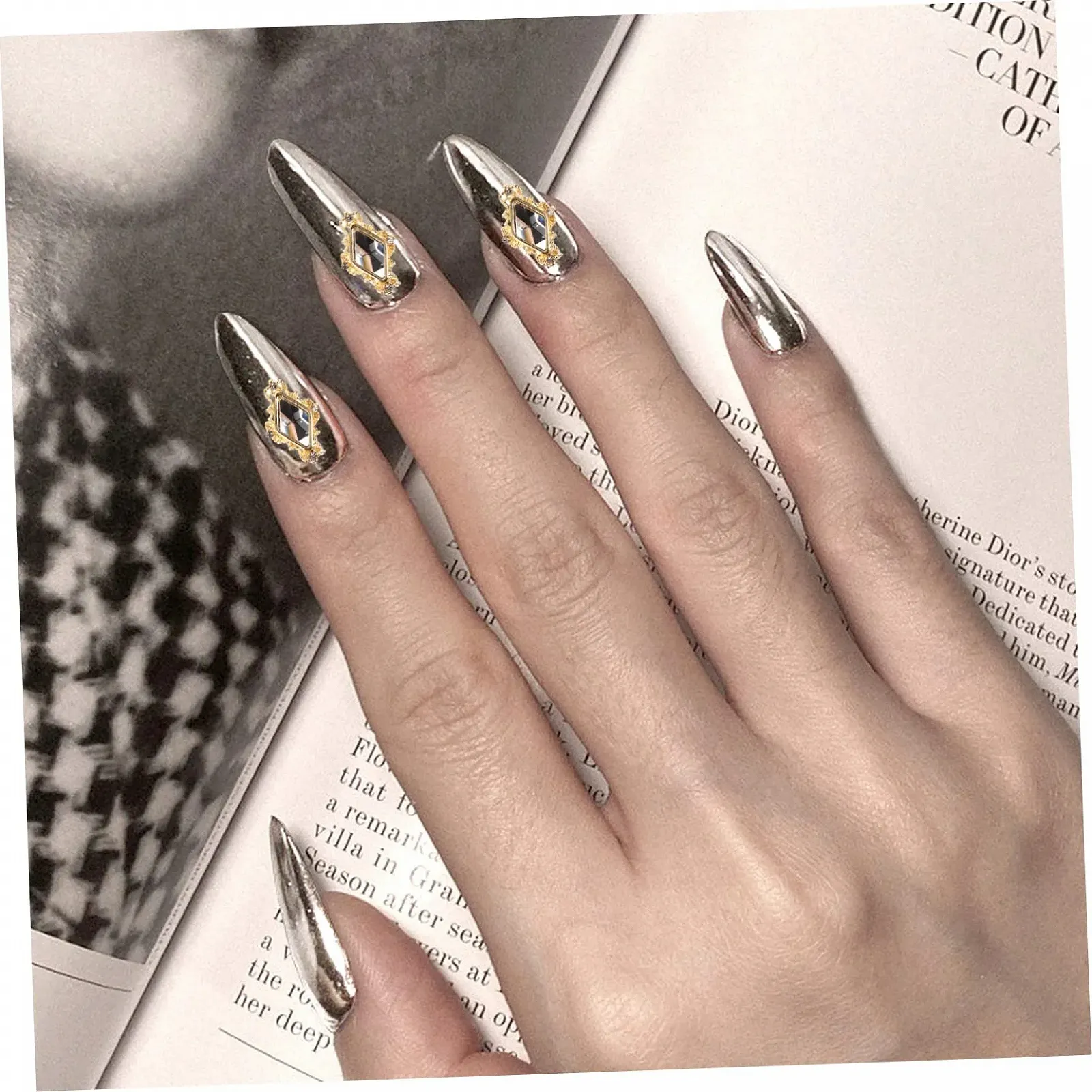 Набор украшений для ногтей в форме сердца FRCOLOR, стразы, принадлежности для маникюрного салона, драгоценные камни для маникюра, аксессуары для маникюра, подвеска для ногтей, сплав, цветные бриллианты, фото №7