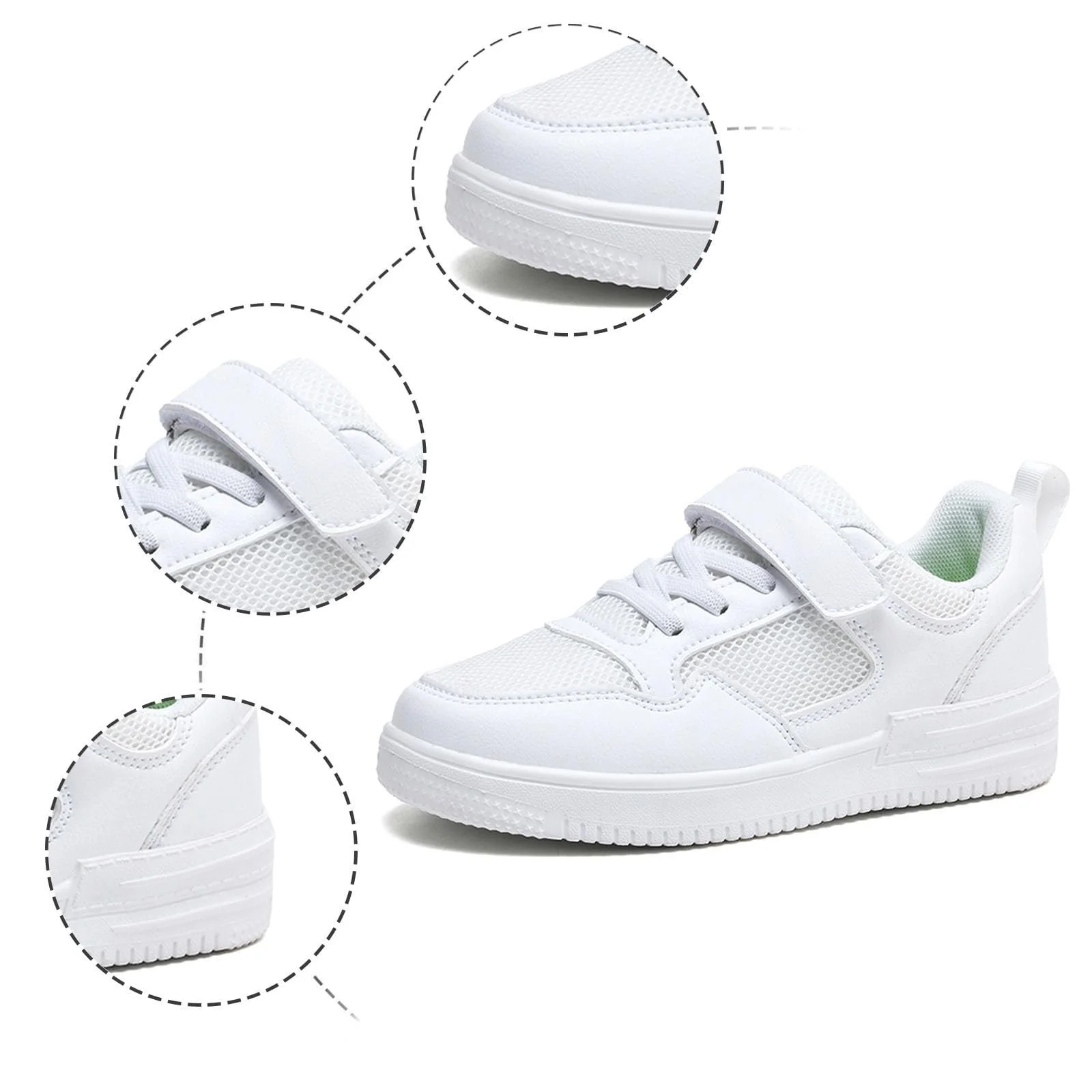 Дитячі кросівки на липучках, сітчасті спортивні, дихаючі, для бігу, нековзні, для походів, фітнесу, для занять у приміщенні, для ходьби, фото №5 Дитячі кросівки на липучках, сітчасті спортивні, дихаючі, для бігу, нековзні, для походів, фітнесу, для занять у приміщенні, для ходьби, фото №5