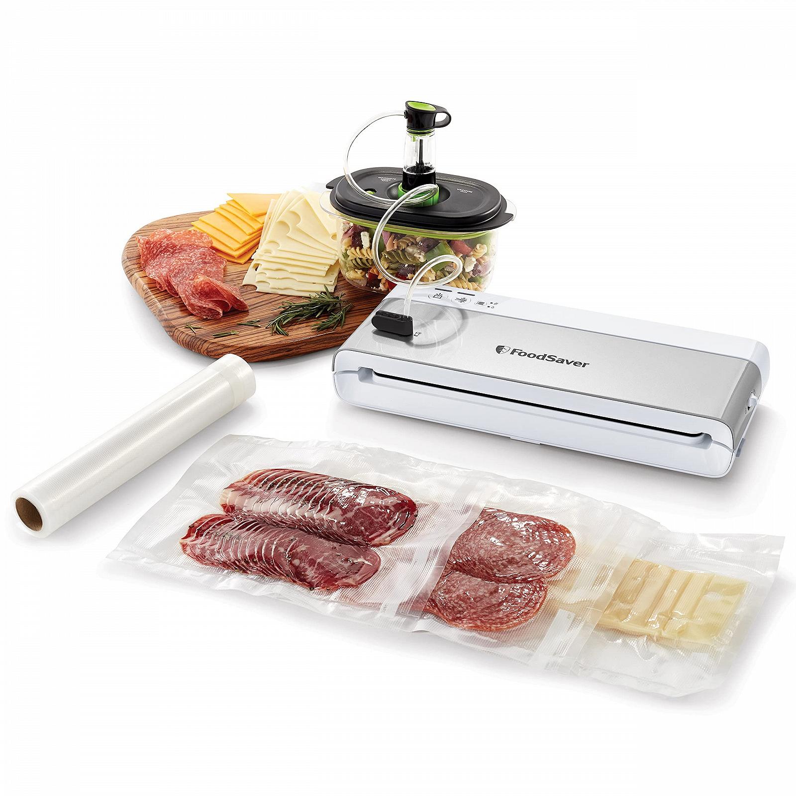 Вакуумний пакувальник FoodSaver Compact VS0100X Сріблястий з білими вставками, фото №9