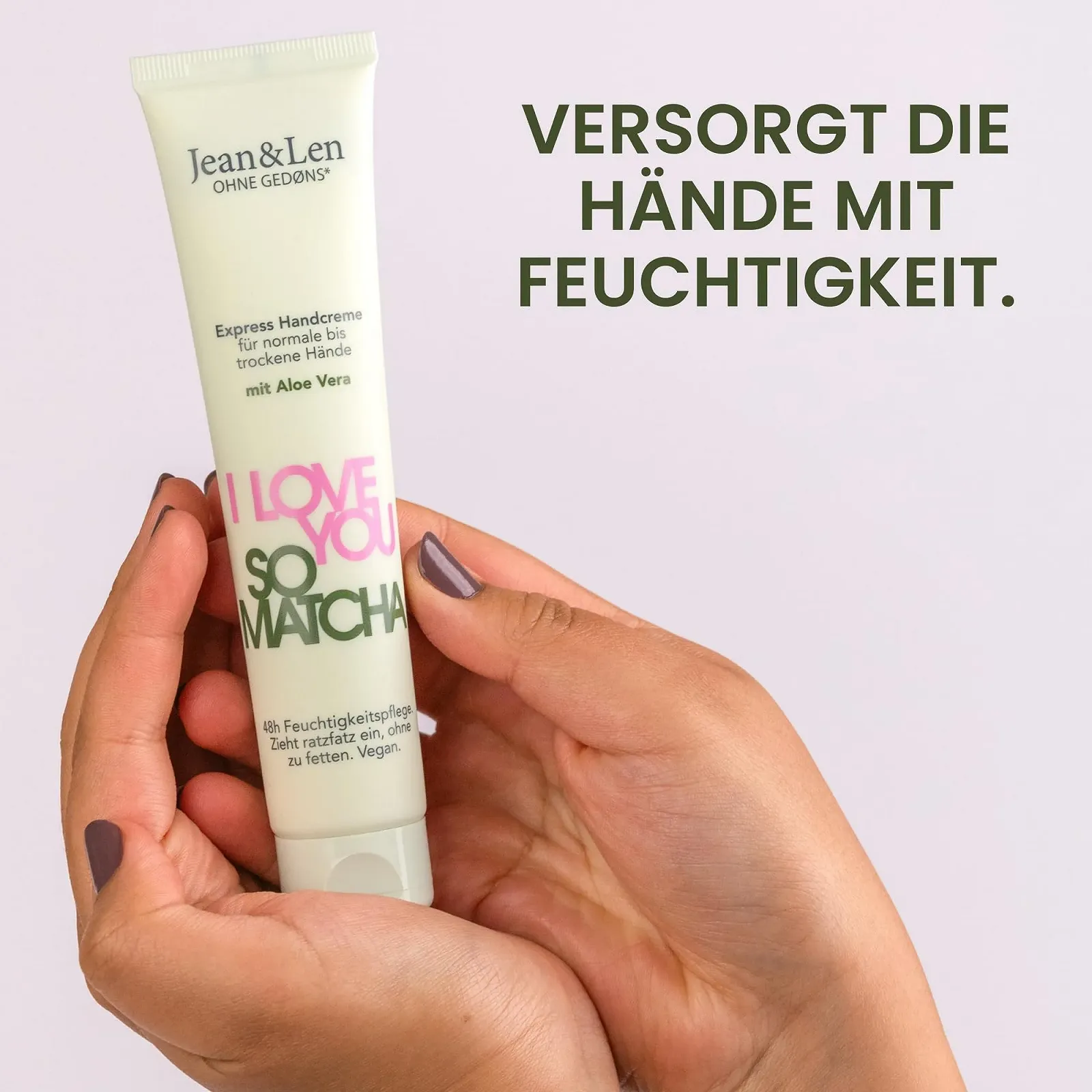 Крем для рук Jean & Len I Love You So Matcha для нормальної та сухої шкіри 75 мл, фото №3