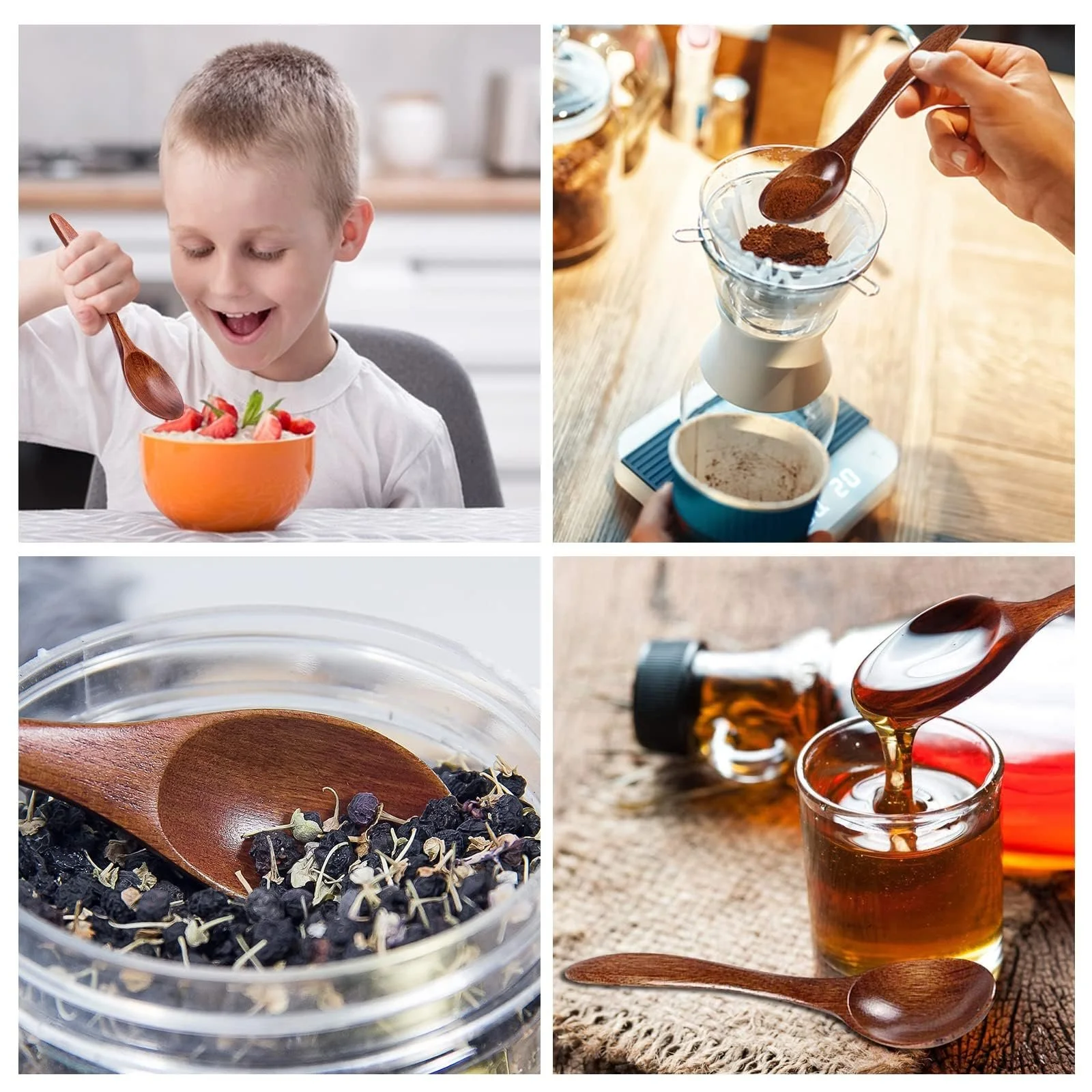 Ложка Дерев'яна Honey, набір 6 шт, натуральні, фото №4