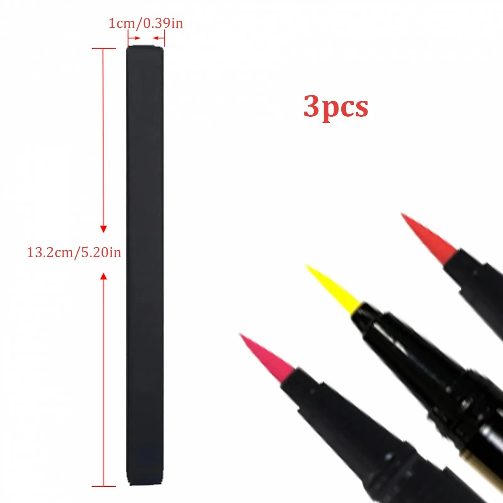 Підводка для очей Райдуга, 3 кольори, гель-олівець, водостійка, матова, неонова, фото №4