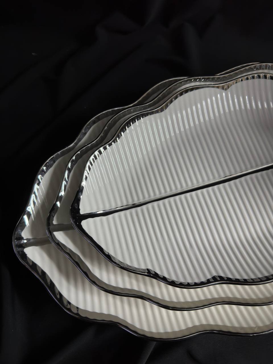 Сервіровочні тарілочки Листочки 3 шт, фото №3 Сервіровочні тарілочки Листочки 3 шт, фото №3