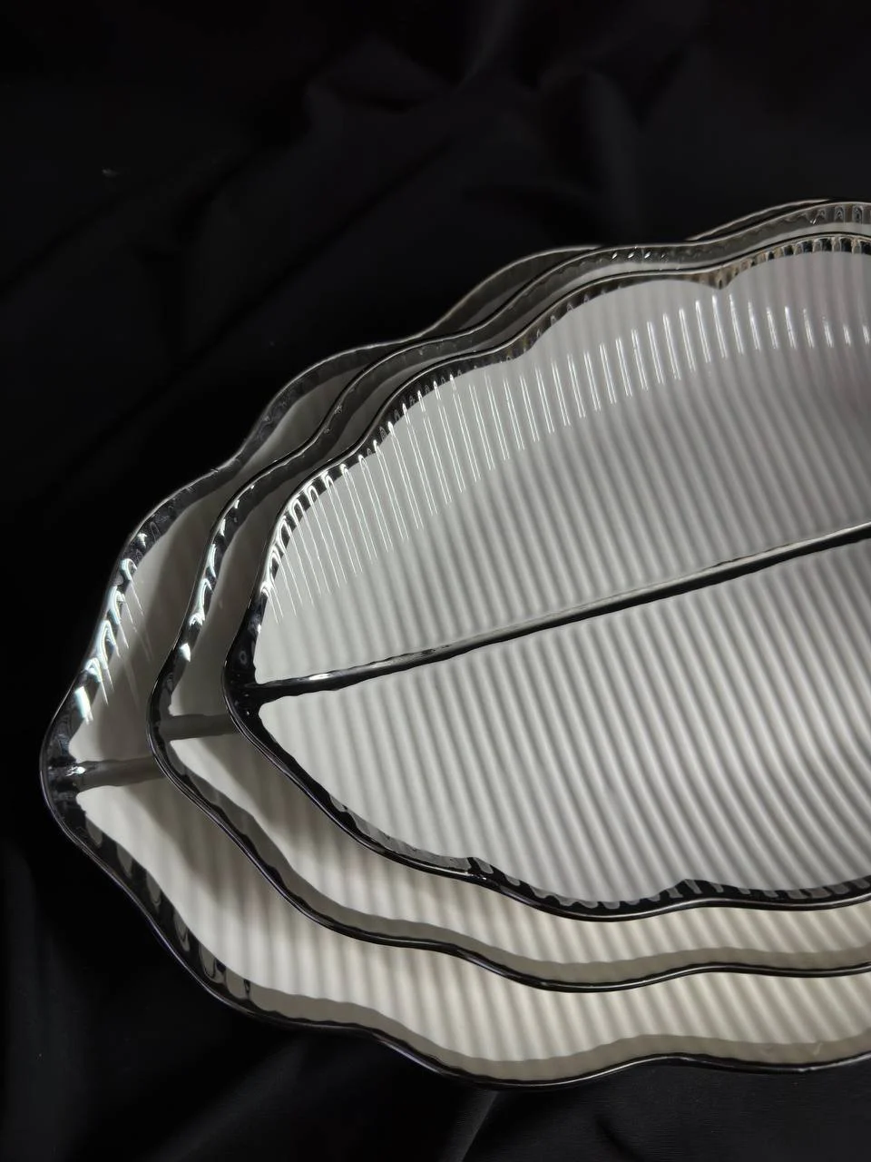 Сервірувальні тарілочки Листочки 3 шт, фото №3