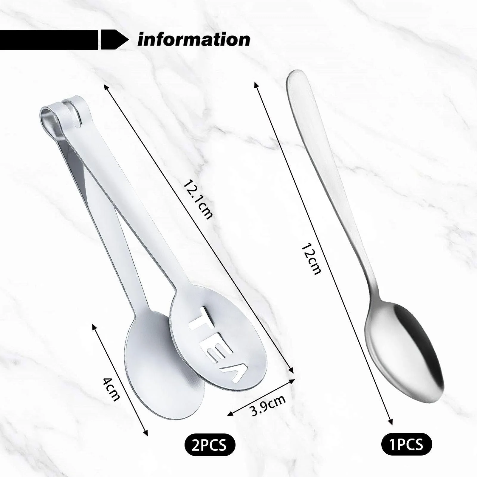 Ложка чайна, 2 затискачі для чаю з нержавіючої сталі, фото №2 Ложка чайна, 2 затискачі для чаю з нержавіючої сталі, фото №2