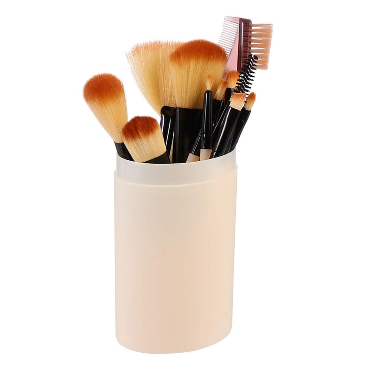 Набор кистей Lurrose 12 шт с держателем для кистей для лица глаз губ в ванную комнату, фото №2