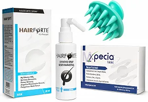 Набор против выпадения волос Xpecia + Hair Forte Блокатор ДГТ Комплект для роста волос для мужчин - Фото 1