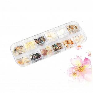 Кришталеві стрази Housoutil для нігтів, кристали, наклейки на нігті у вигляді мушель synthetic.ua - Фото 1