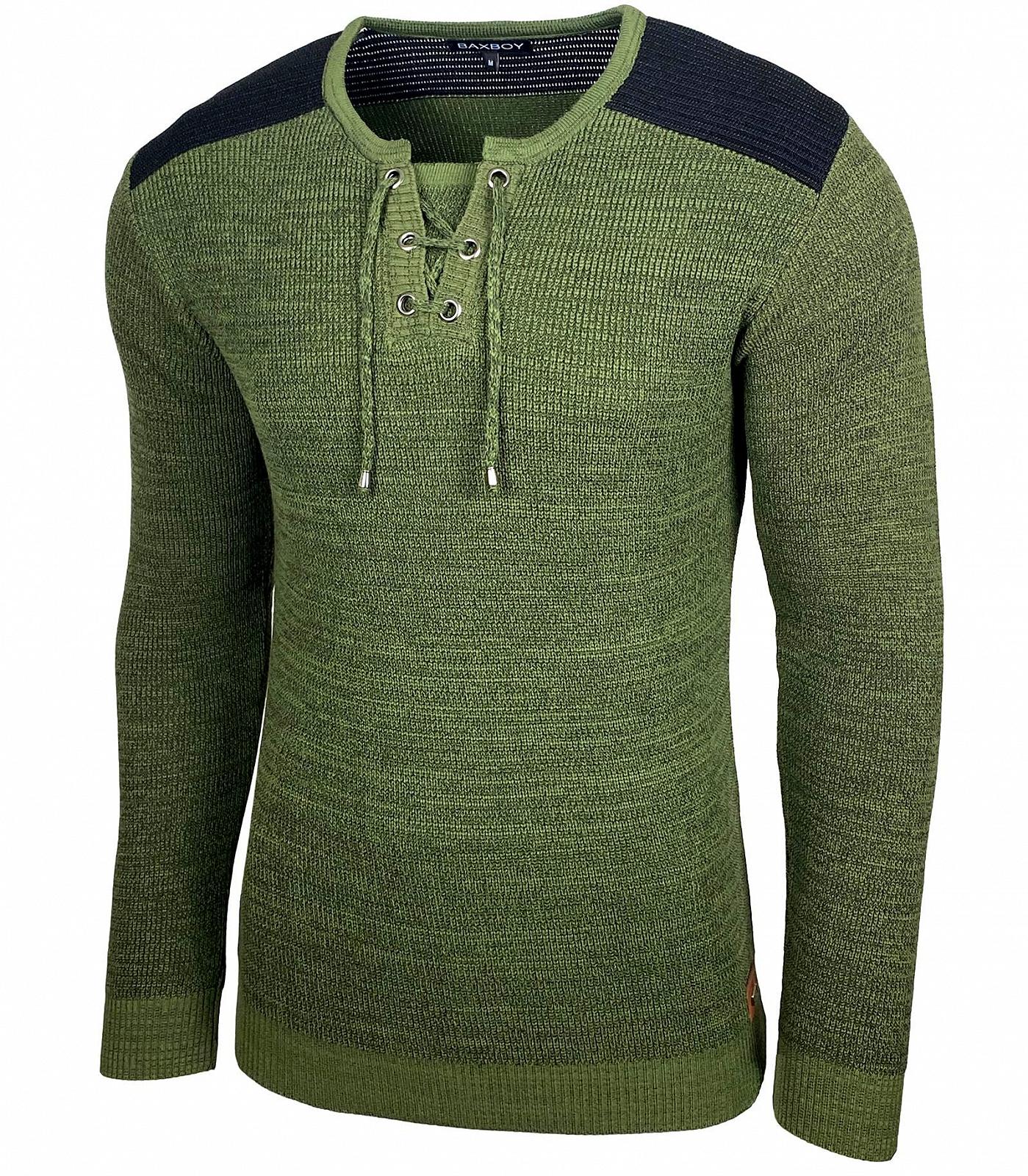 Джемпер Baxboy Slim Fit з V-подібним вирізом BB-52205 Чорний, фото №1