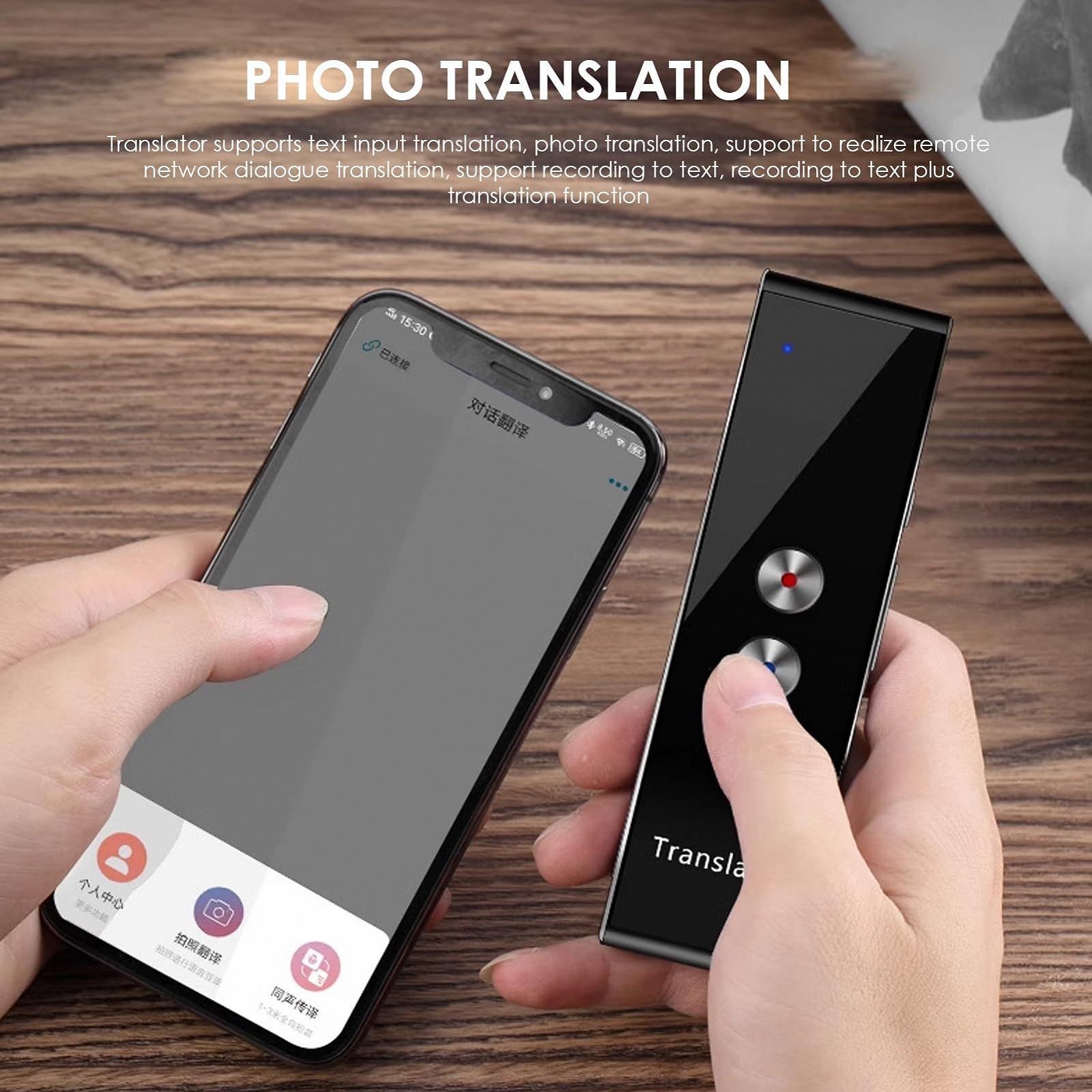 Пристрій для голосового перекладу Bluetooth, Портативний миттєвий двосторонній, фото №4