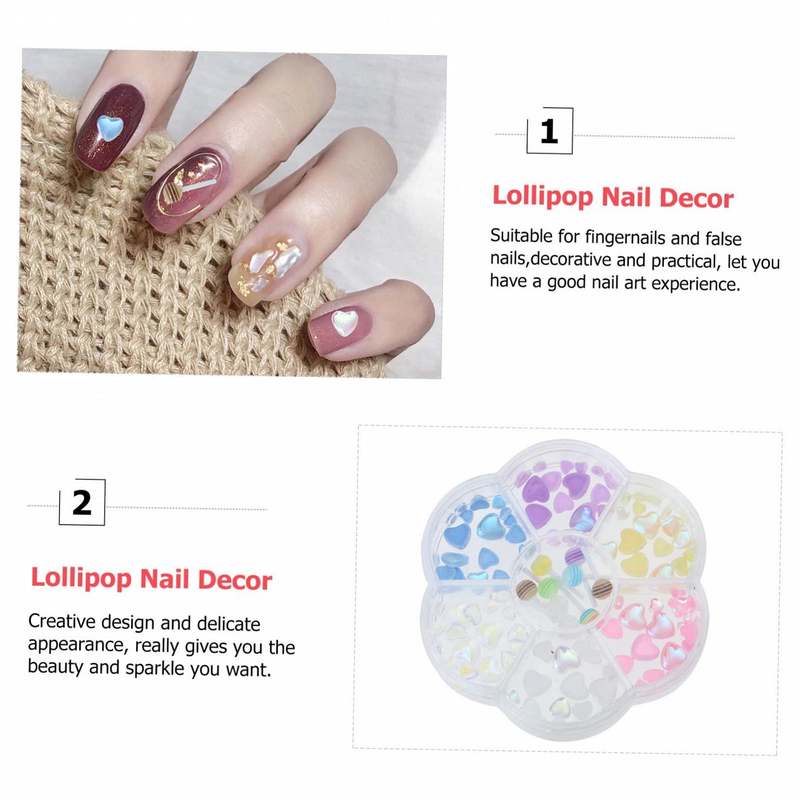 FRCOLOR Декоративні скляні камені у формі серця,різні дизайни для творчого манікюру та нейл-арту, фото №5