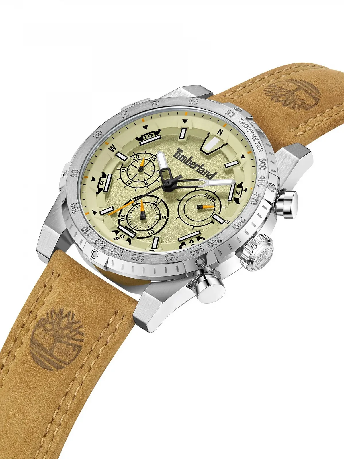 Мужские часы Timberland Sherbrook TDWGF2230404 многофункциональные кремовые с кожаным ремешком, диаметр корпуса: 52.5 мм, фото №3 Мужские часы Timberland Sherbrook TDWGF2230404 многофункциональные кремовые с кожаным ремешком, диаметр корпуса: 52.5 мм, фото №3