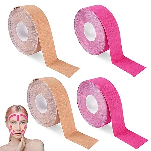 Тейп для подтяжки 4 шт. 2,5 см x 5 м для контура лица - Фото 1