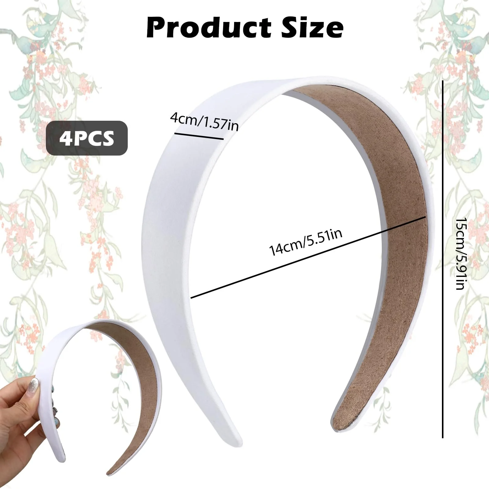 Обруч Білий 4 cm (4 шт.), фото №2