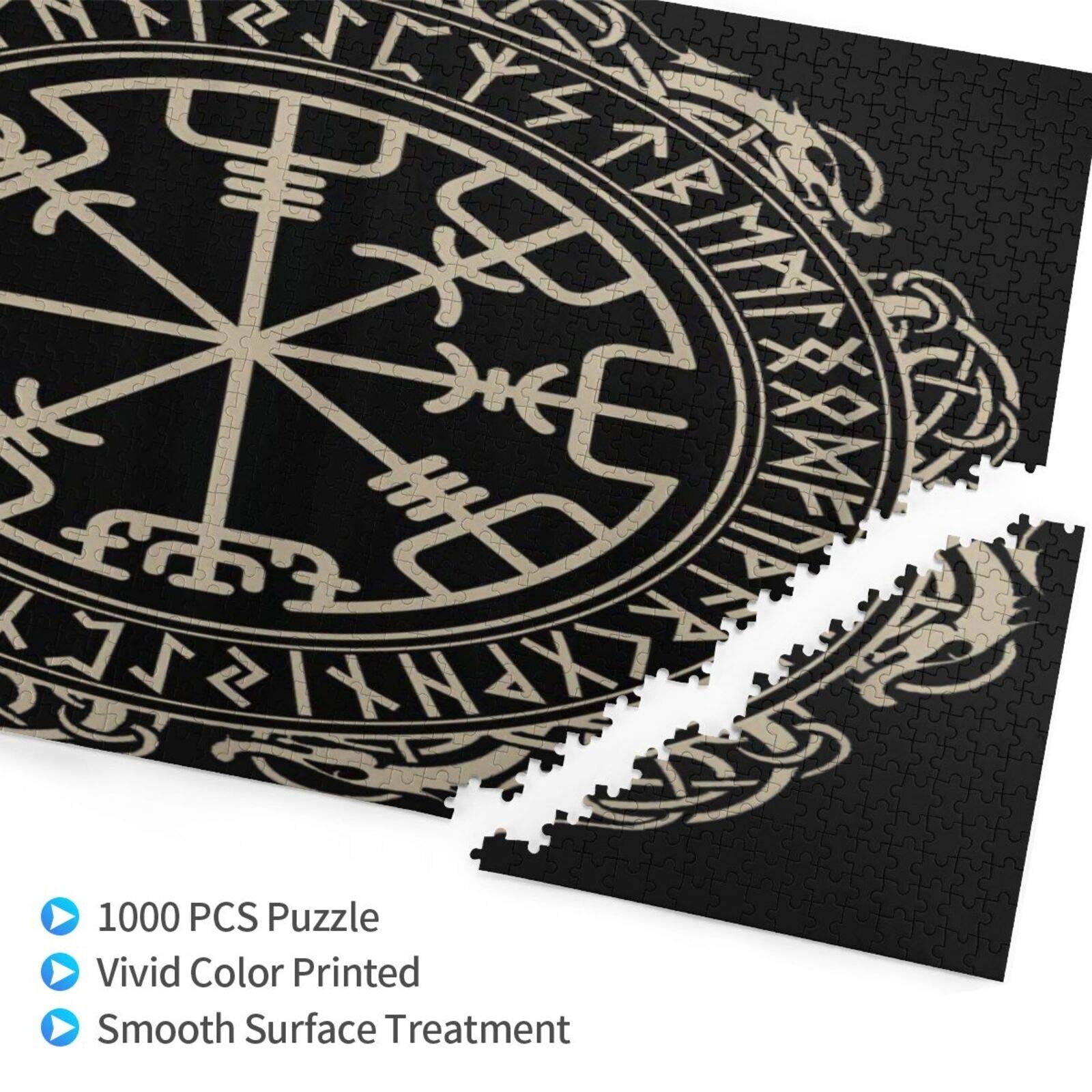 Пазл Кельтский магический компас рун Викингов 1000 элементов Черный, фото №3 Пазл Кельтский магический компас рун Викингов 1000 элементов Черный, фото №3