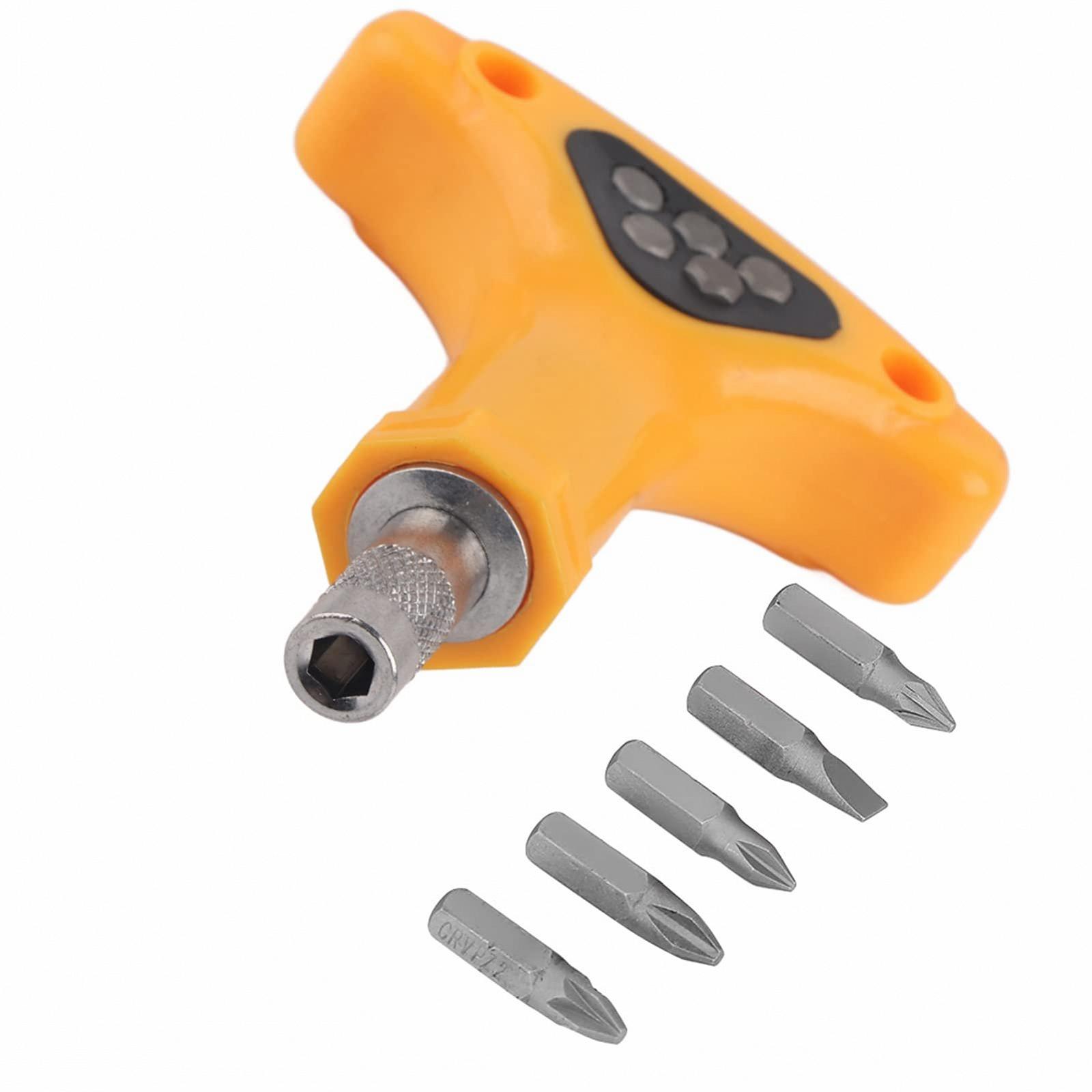 Набор отверток Bits 5 штук T тип ключ антискользящий шестигранник треугольная трещотка, фото №2