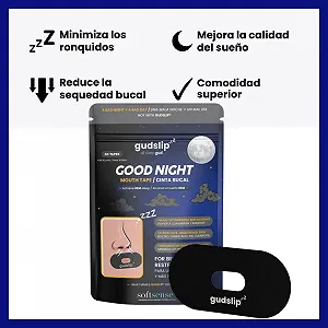 Смужки для рота GudSlip 30+ 6 смужок Гіпоалергенний адгезив для сприяння носовому диханню, зменшує хропіння та покращує якість сну Зручні та безпечні для ночі synthetic.ua - Фото 1
