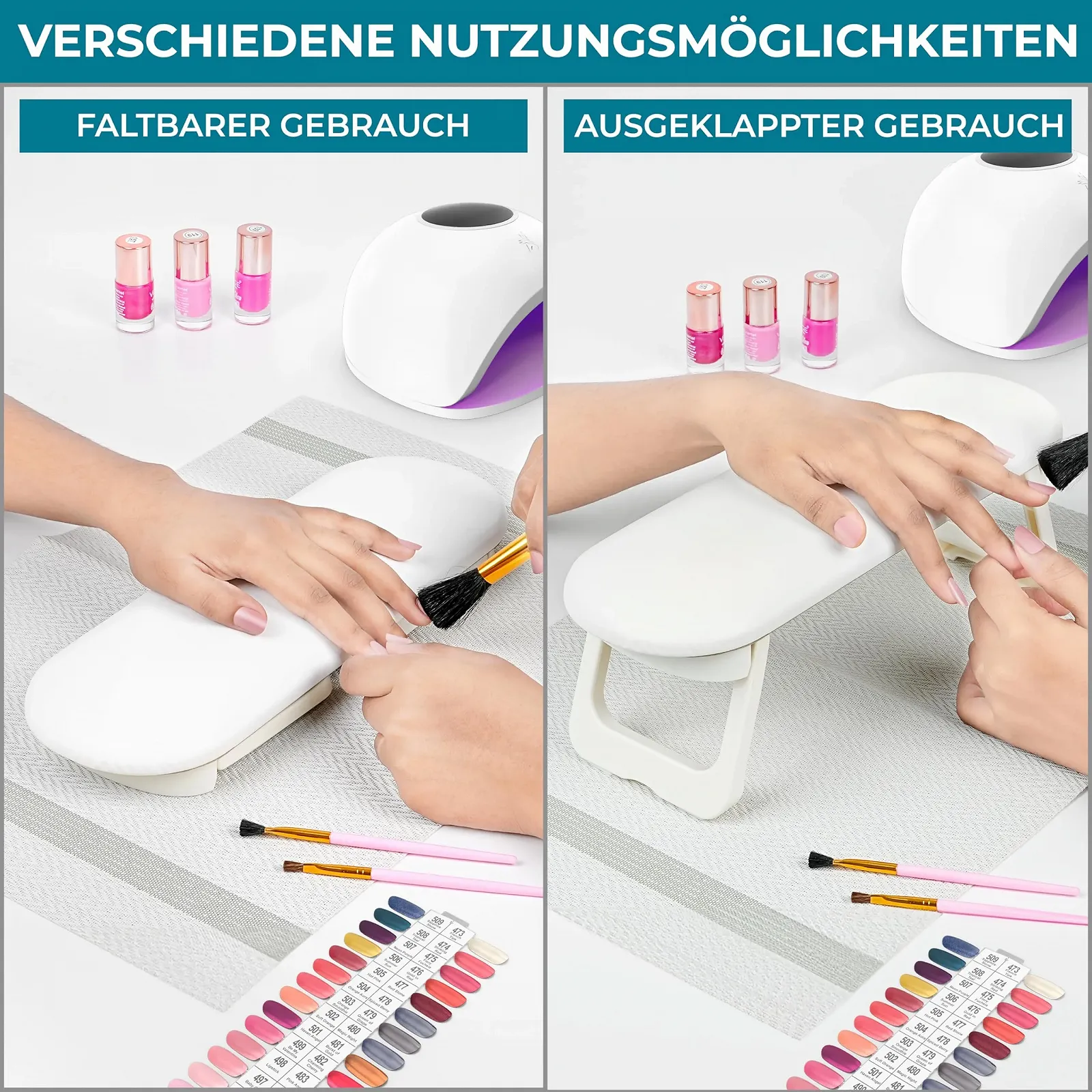 Підставка для рук Winter Shore Шкіряна для манікюрного салону Білий, фото №7