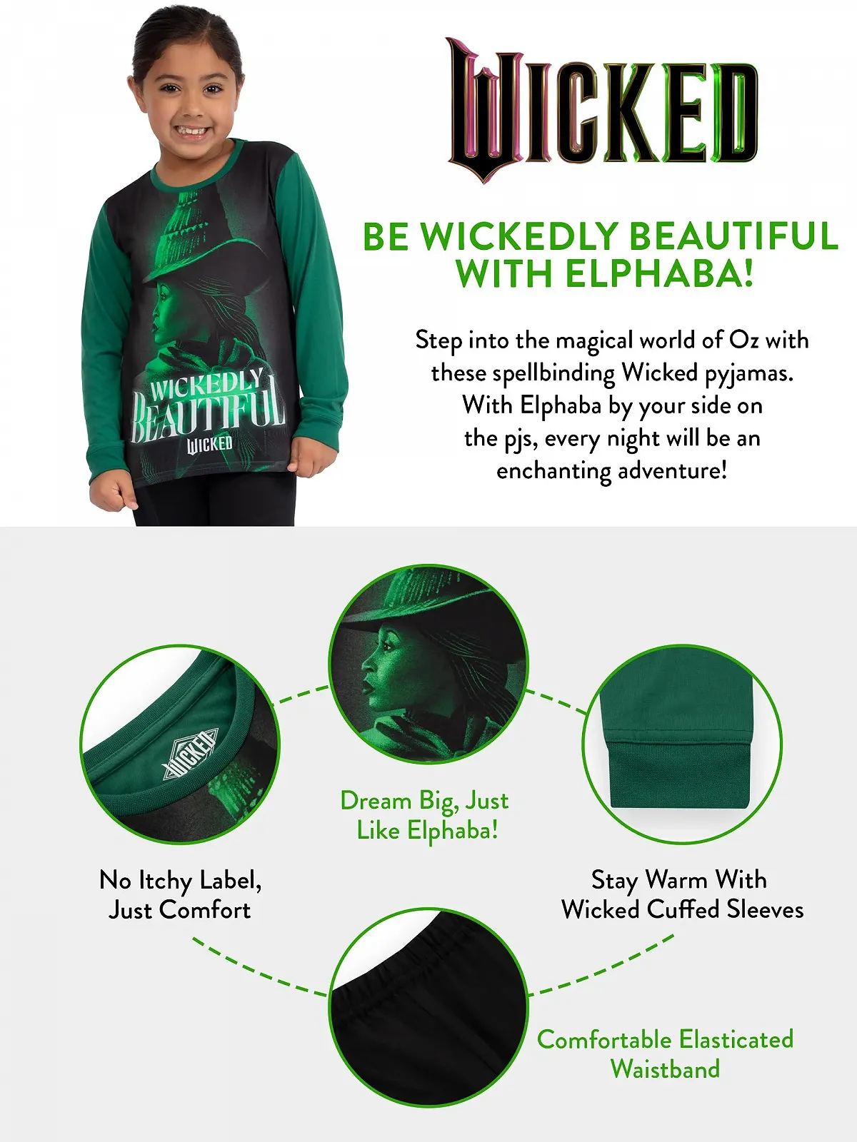Пижама Wicked Movie для девочек, фото №7 Пижама Wicked Movie для девочек, фото №7