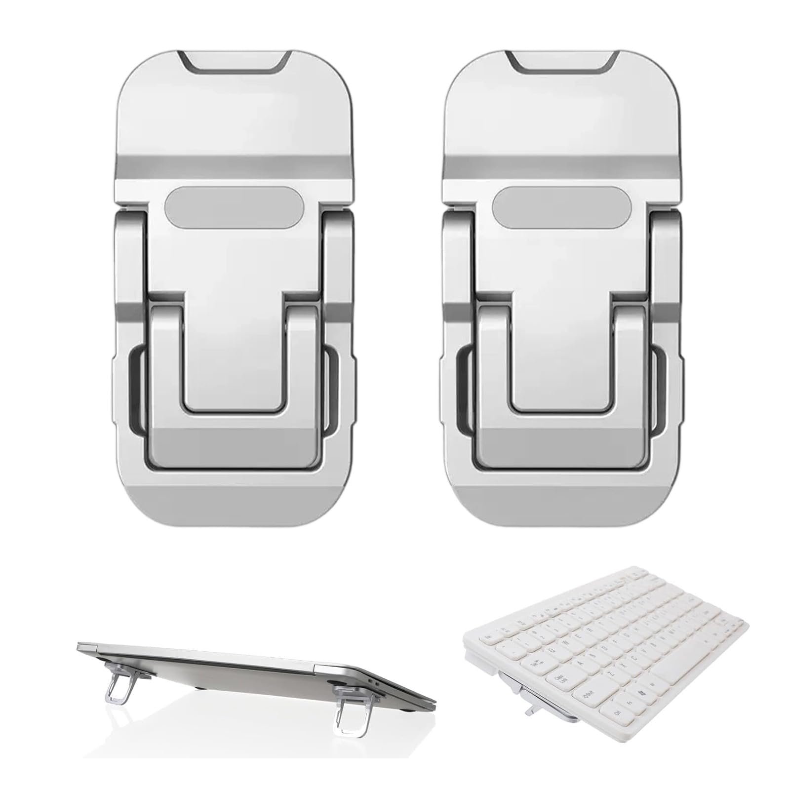 Мини-подставка для ноутбука, портативная подставка для клавиатуры для стола, складная невидимая подставка для ноутбука, самоклеящаяся подставка для компьютера для ноутбука, для всех ноутбуков (двойной слой), фото №1