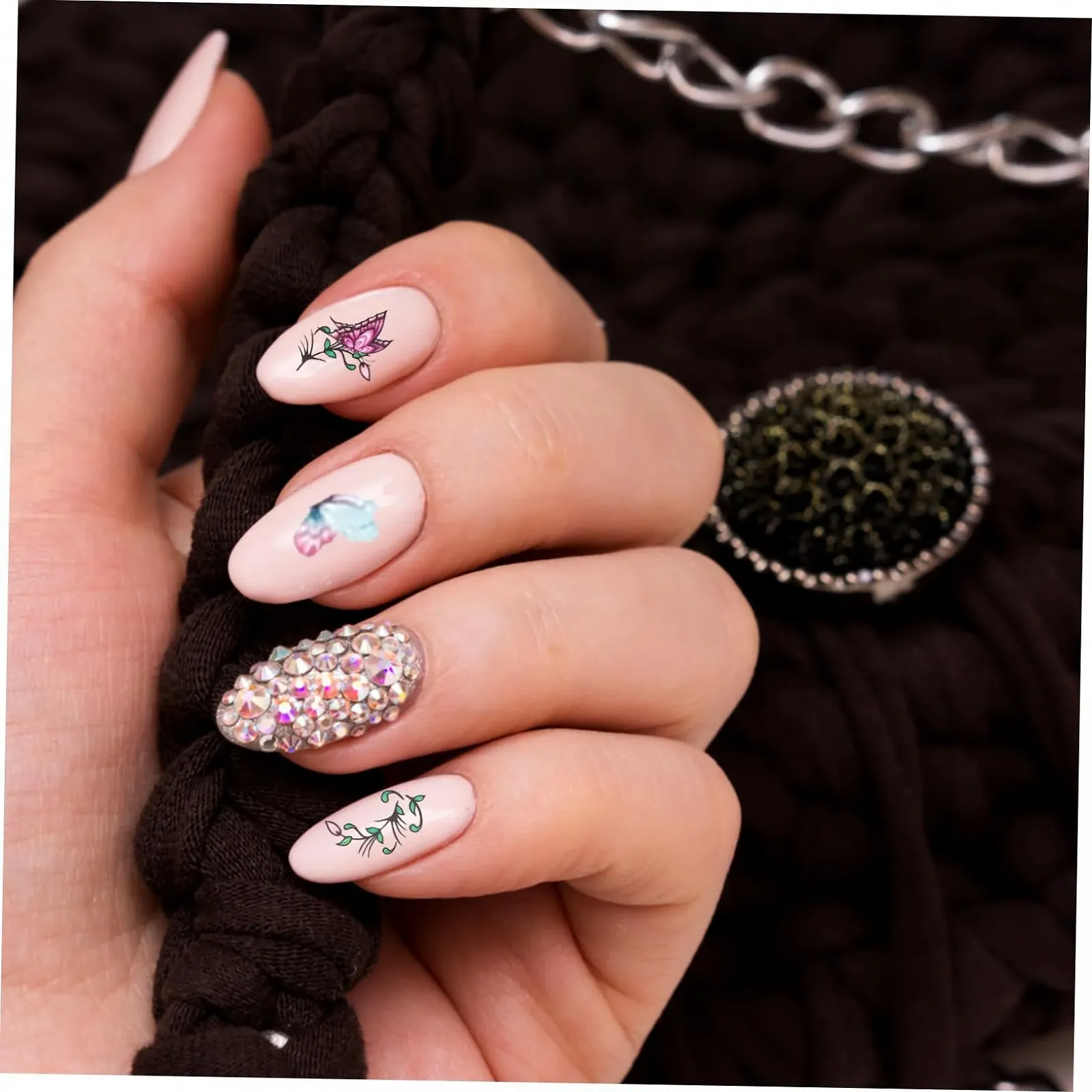 FRCOLOR 2 Набора Аксессуары для дизайна ногтей Аксессуары для ногтей Стразы Украшение Бабочка Украшение для красоты ногтей Женский инструмент для маникюра Украшения из страз Фруктовые нарезки Miss, фото №8