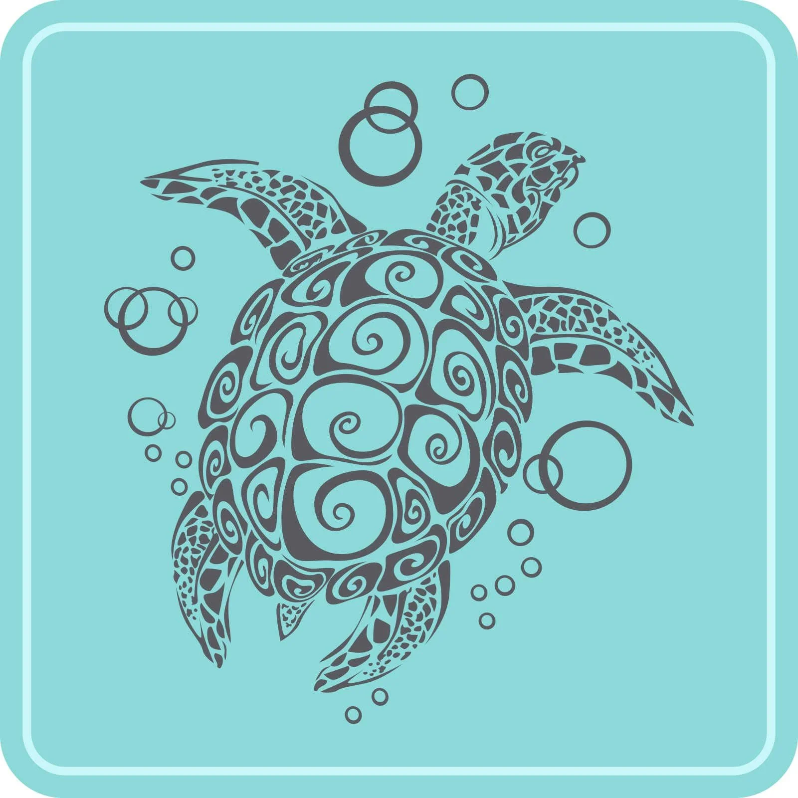 Наклейка на стену Indigos UG Bubble Turtle декоративная, фото №2