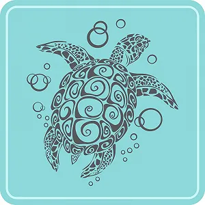 Наклейка на стену Indigos UG Bubble Turtle декоративная synthetic.ua - Фото 1