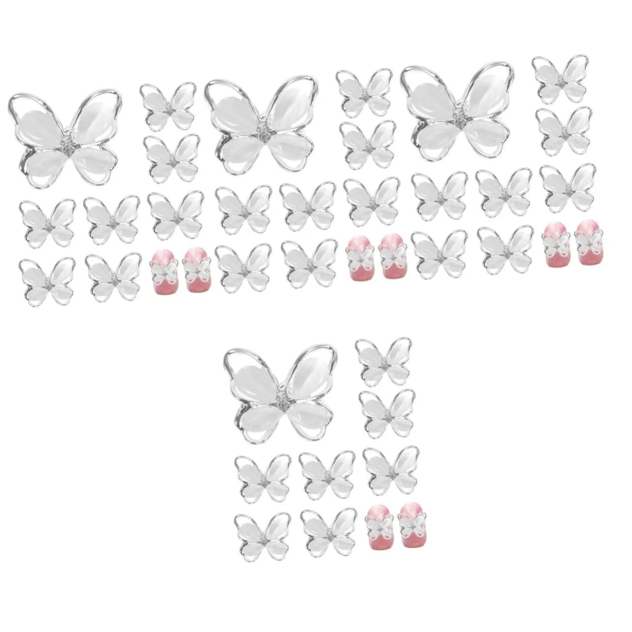 Украшения для ногтей Бабочка FRCOLOR 4 набора, стразы для украшения ногтей, 10 штук x 4, фото №1