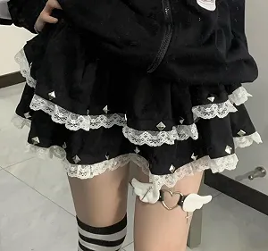 Спідниця Y2k Aesthetic Gothic Lolita Style Жіноча synthetic.ua - Фото 1