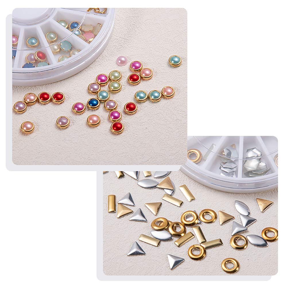 3D Стразы Фрукты Узор Разноцветные Бусины Заклепки для ногтей Металлические Заклепки для маникюра DIY, 12 штук, фото №3