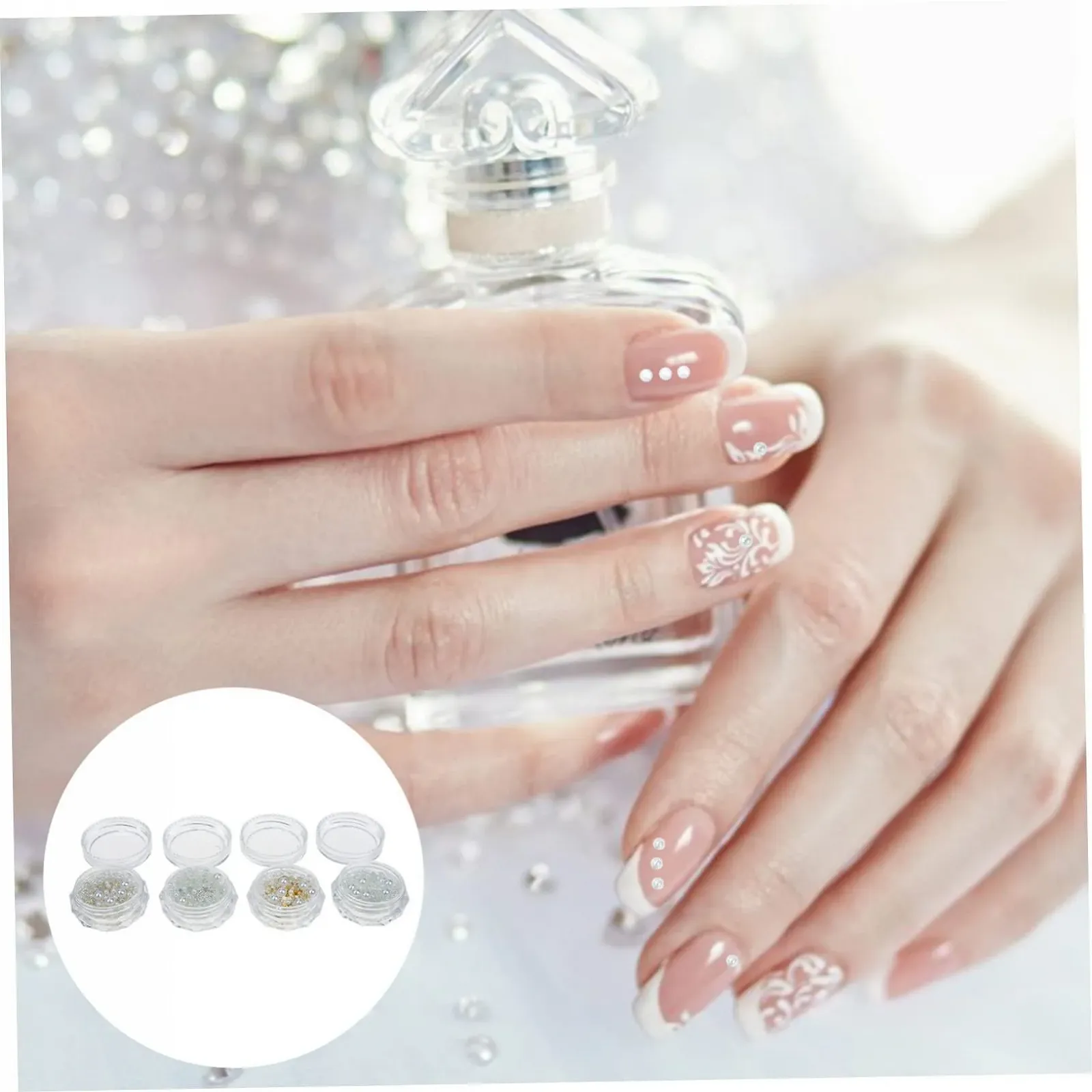 Перлини Дизайн Балетні Туфлі Для декорування нігтів, фото №7