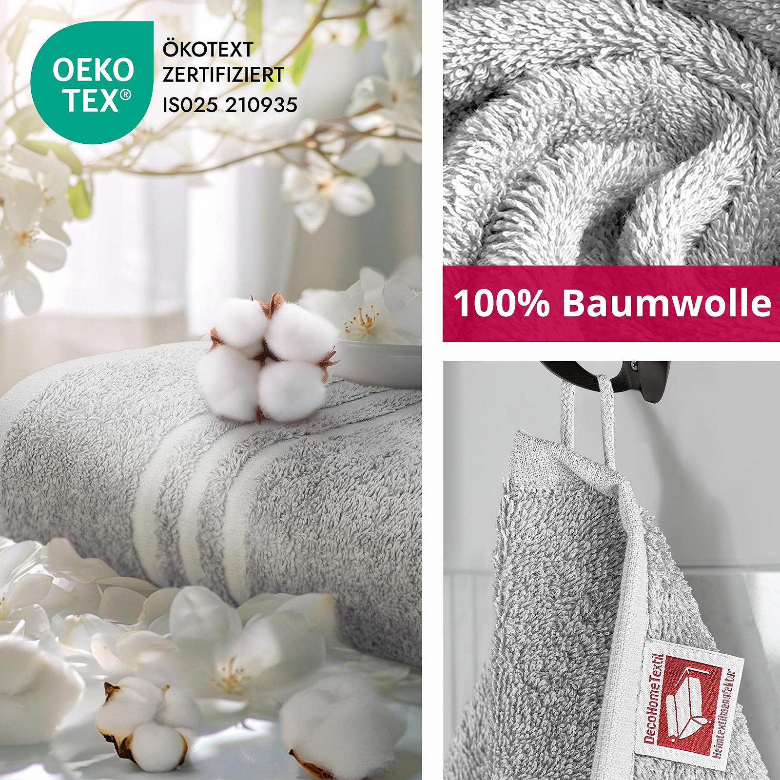 Набір рушників DecoHomeTextil 100% бавовна 4 шт. 50x100 см та 70x140 см Світло-сірий, фото №2