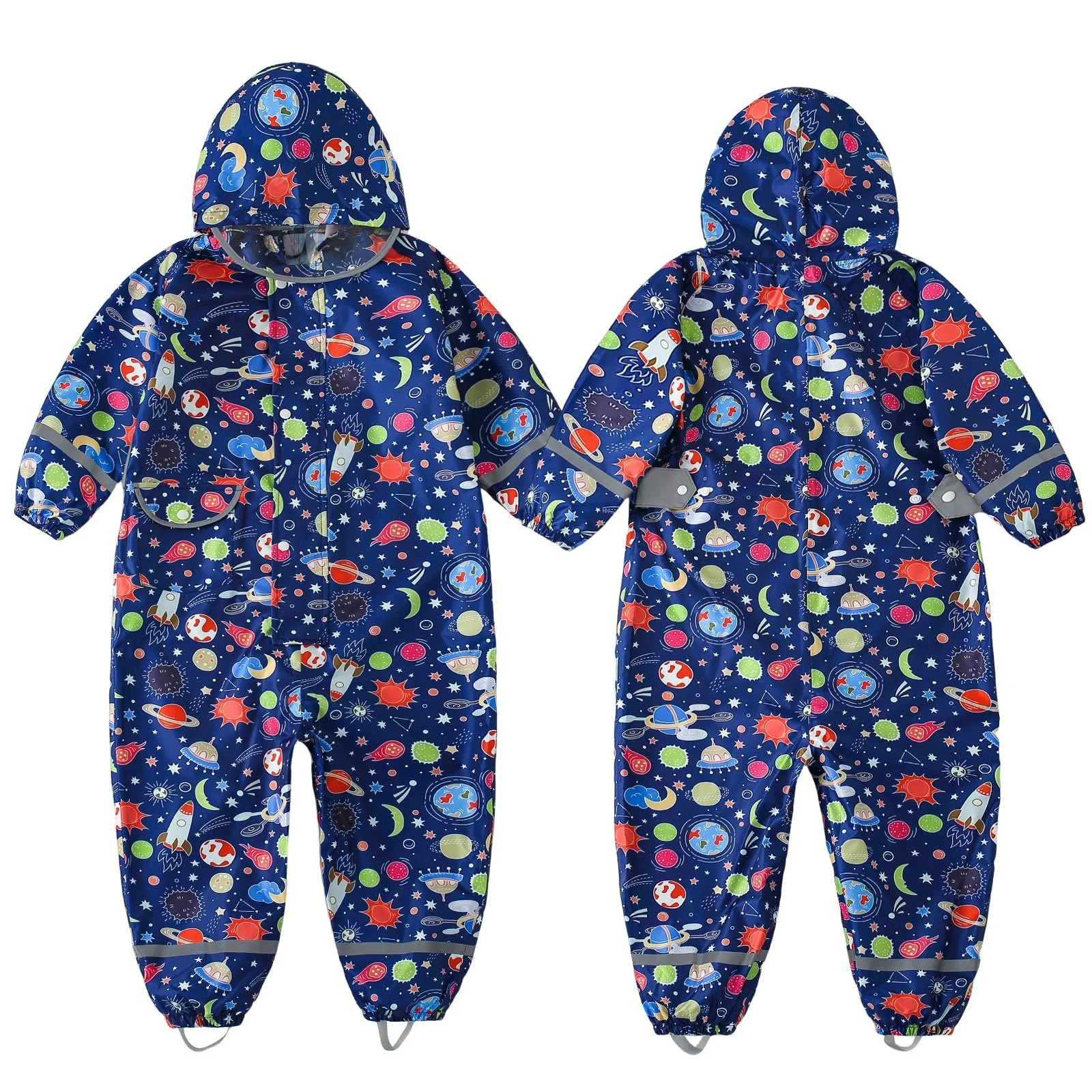 Дитячий дощовий костюм, дощовик для дівчаток та хлопчиків, суцільний дощовий одяг, фото №2 Дитячий дощовий костюм, дощовик для дівчаток та хлопчиків, суцільний дощовий одяг, фото №2