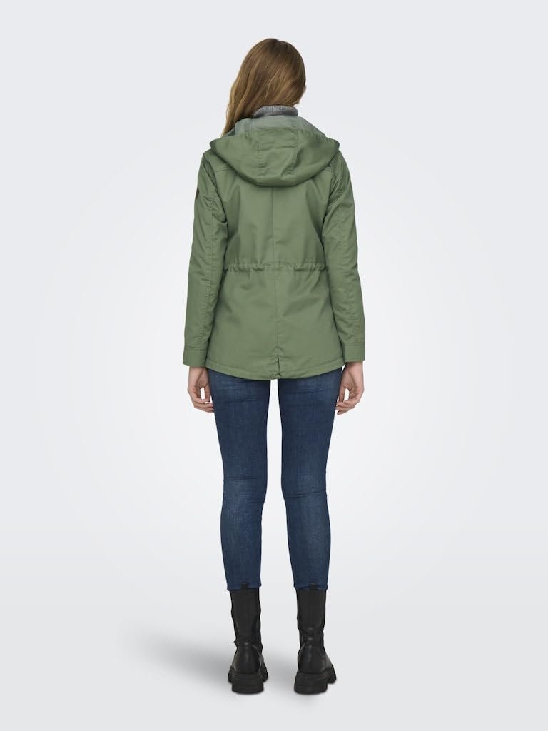 Женская переходная куртка ONLY ONLLorca Canvas Parka Легкая куртка с капюшоном, фото №6