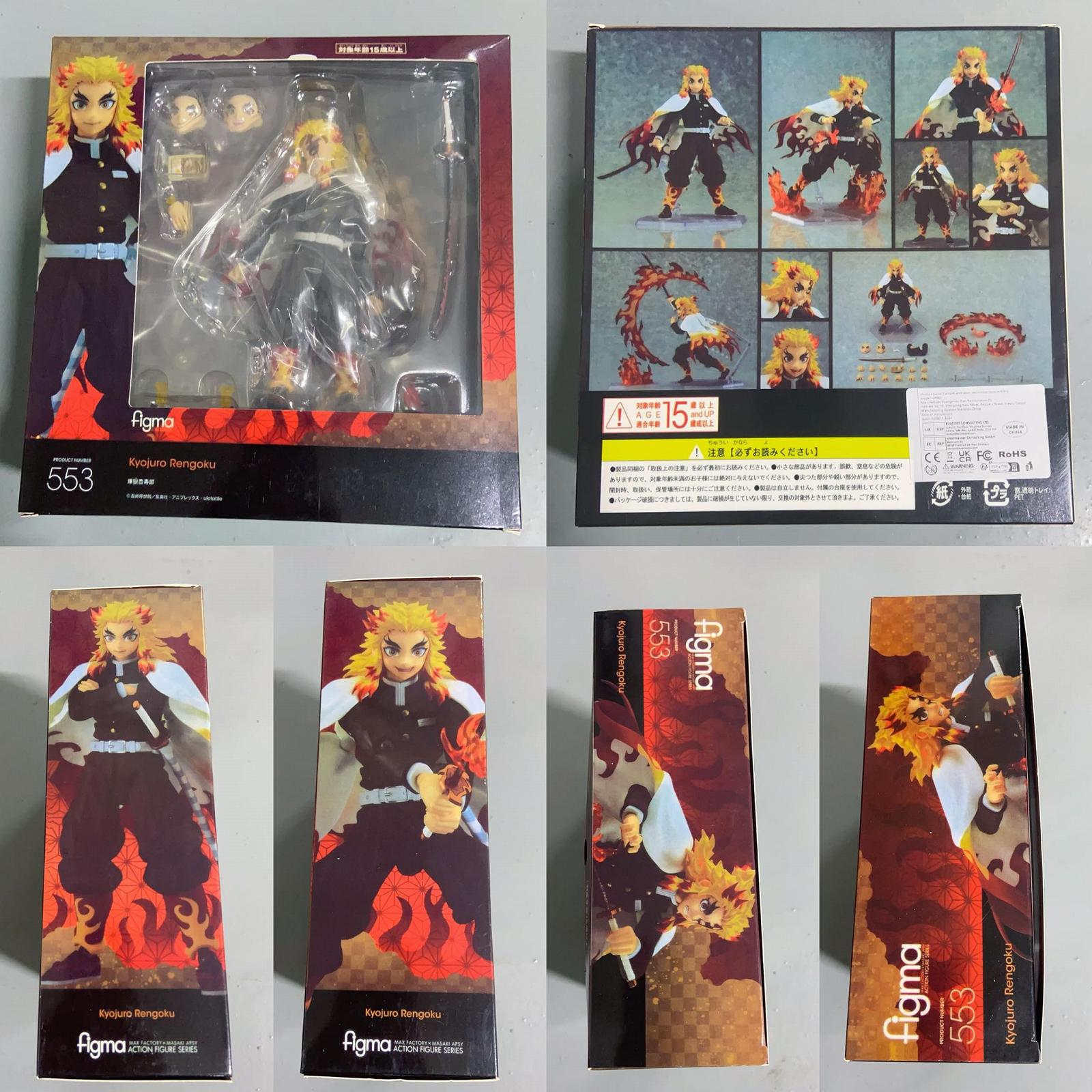 Фигурка Kyoujurou Rengoku, модель аниме персонажа, подвижная, со сменным лицом, столб пламени, 14 см, фото №2