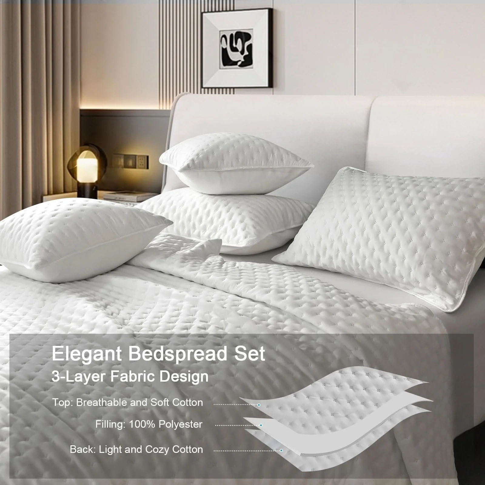 Покривало стьобане Elegant, Універсальний плед, фото №4