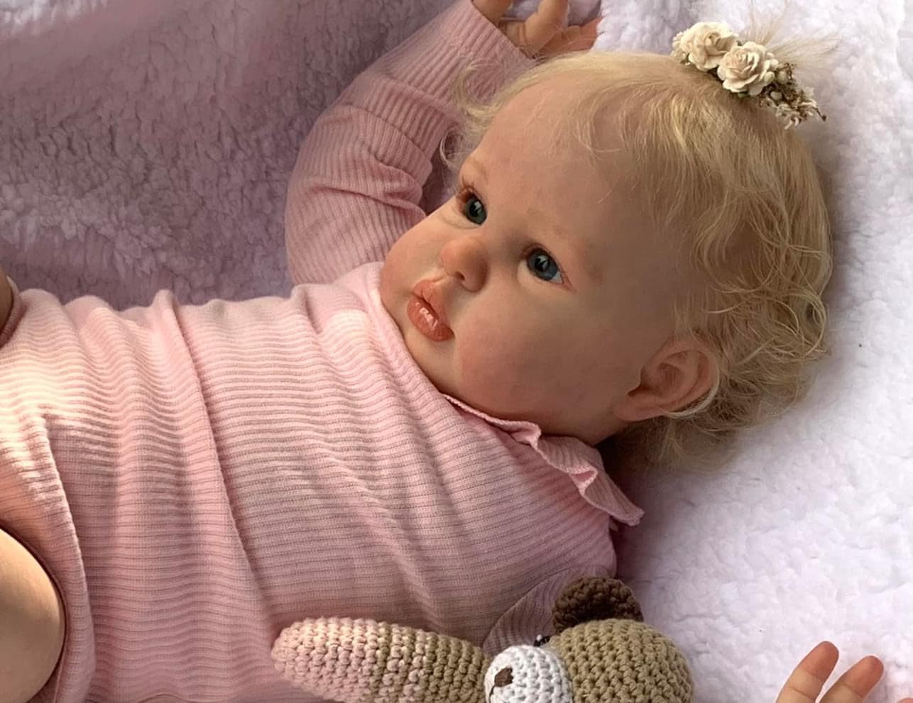 Кукла RXDOLL Реалистичная Reborn 60 см Мягкое тело Девочка Тодлер, фото №7