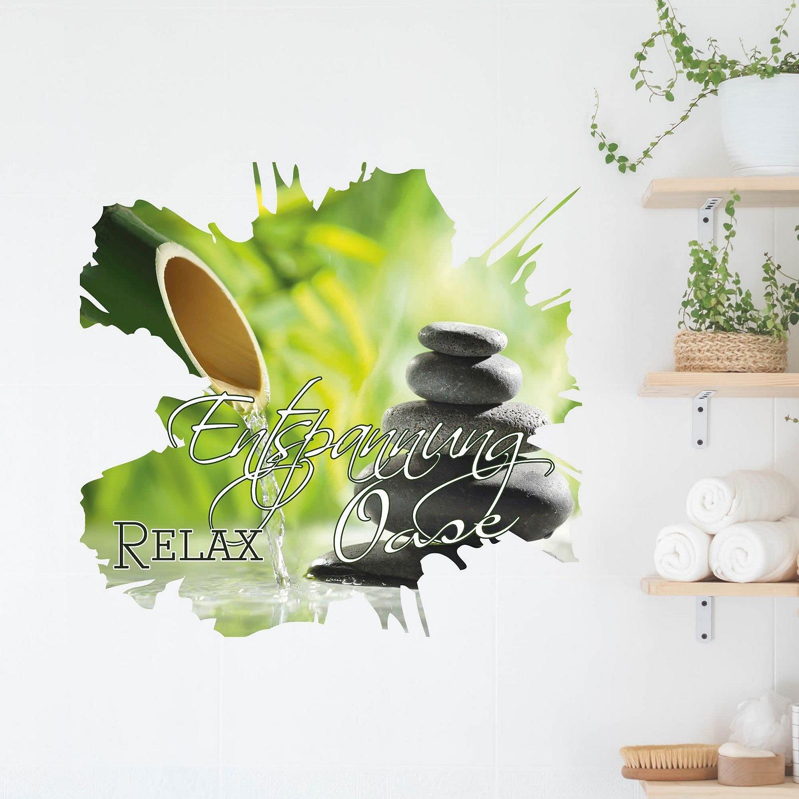 Наклейка на стіну GRAZDesign Bathroom Green Relaxation Feng Shui 53 x 50 см Зелений, фото №2 Наклейка на стіну GRAZDesign Bathroom Green Relaxation Feng Shui 53 x 50 см Зелений, фото №2