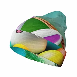 Вязаная шапка DngSer с принтом Пасхальной радости, теплая - Фото 1